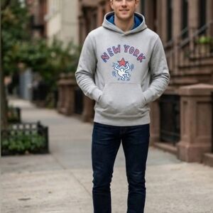 New York Graphic Keith haring Hooded Sweatshirt - Light Gray